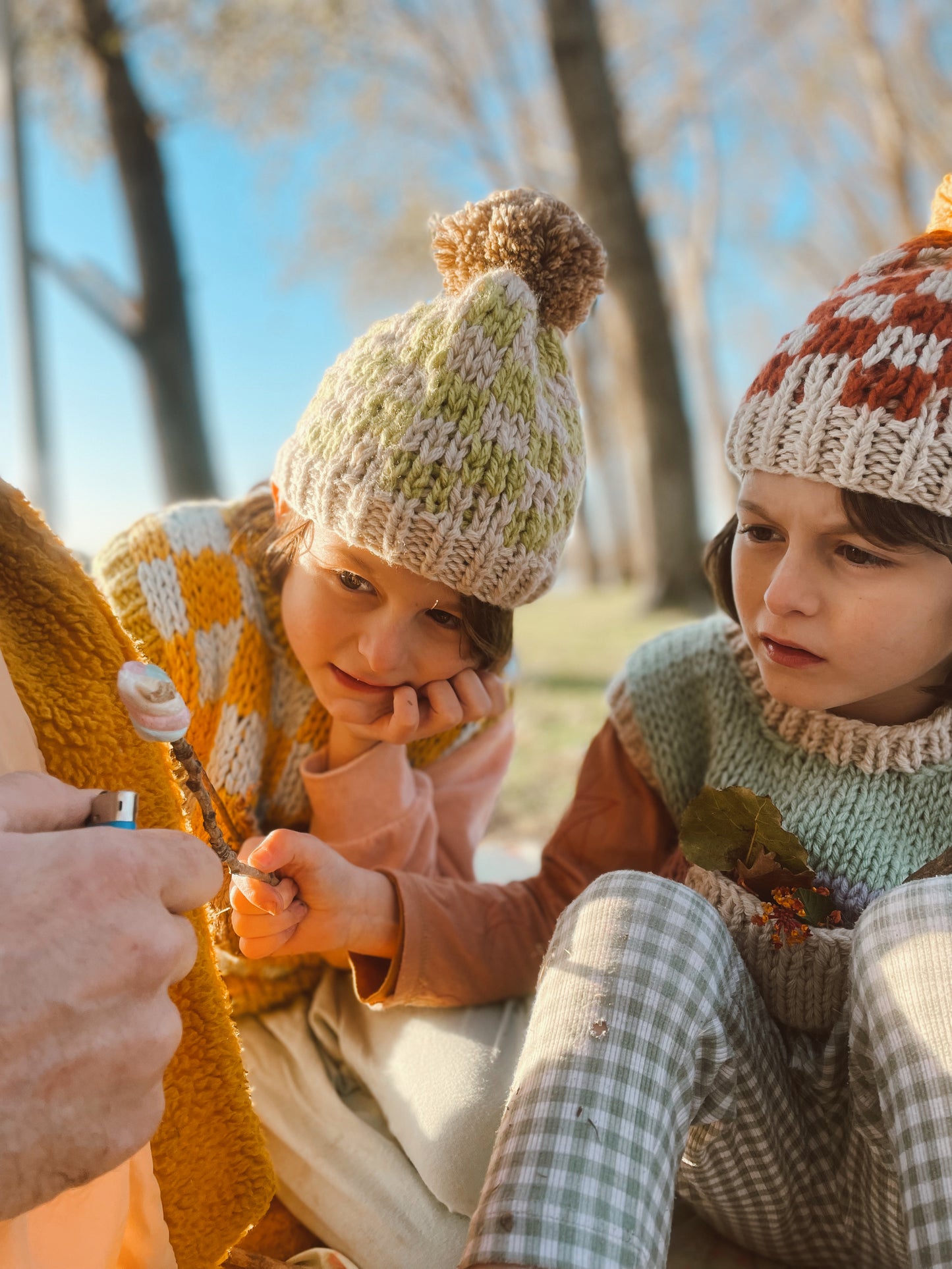 Gorrito Cuadros Verde